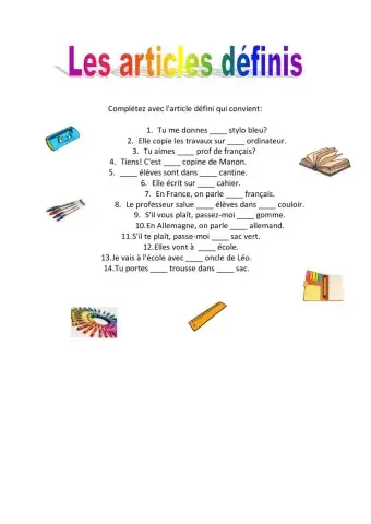 Les articles définis