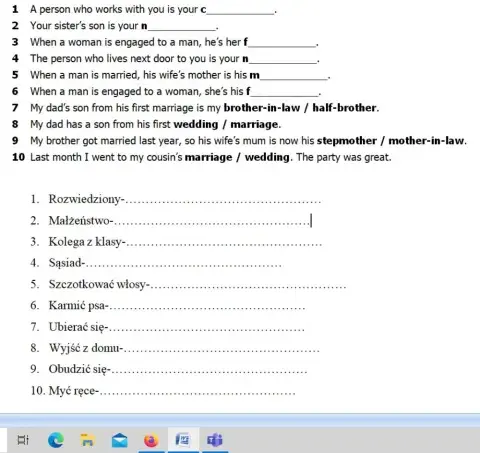 E8 Repetytorium ósmoklasisty cz 1, U5 słownictwo czI