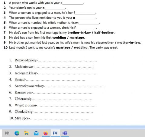 E8 Repetytorium ósmoklasisty cz 1, U5 słownictwo czI