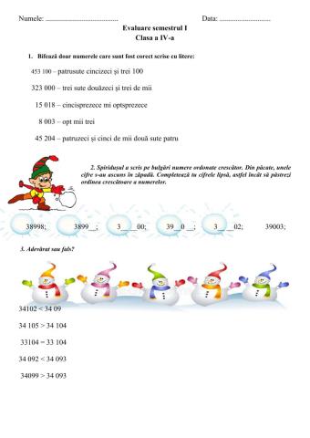 Evaluare final sem I