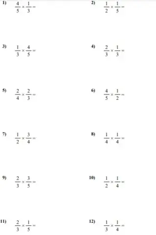 Multiplying Fractions