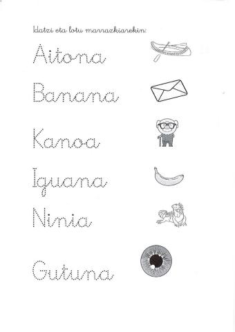 Lotu hitza marrazkiarekin