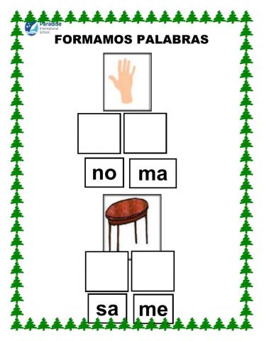 Formamos palabras letra m