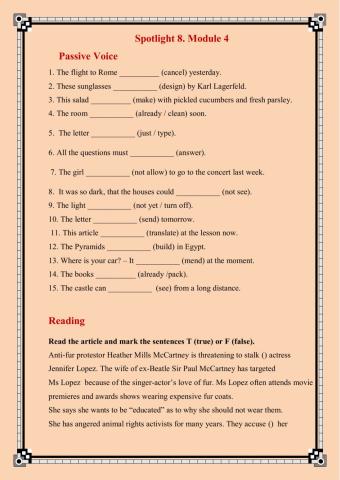 Spotlight 8. Module 4C