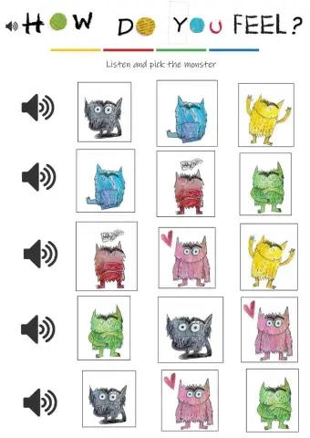 The colour monster's emotions