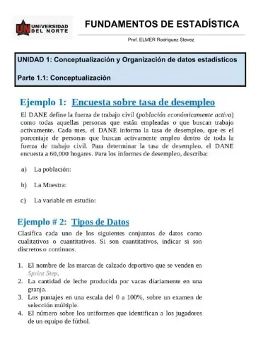 Tipo de Variables y Niveles de Medición