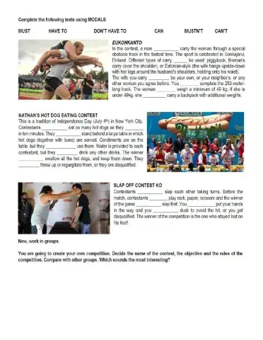 Crazy contests Rules (Modals)