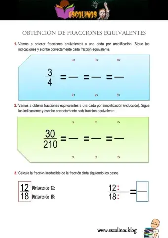 Obtención de fracciones equivalentes I