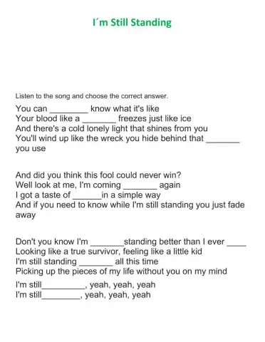 Listening I-m Still Standing