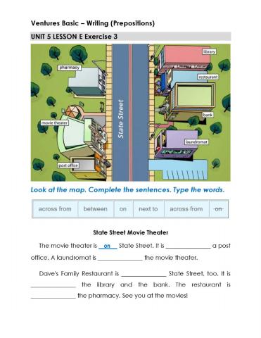 State Street Movie Theatre - Prepositions