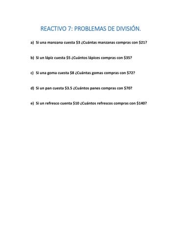 Problemas de divisiones