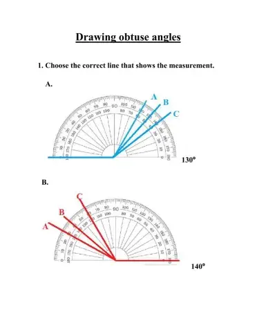 Drawing obtuse angles