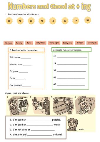 Numbers and Good at +ing