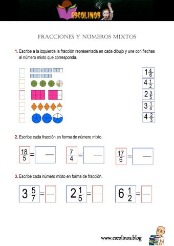 Fracciones y números mixtos I