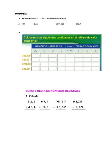 Leccion de matematica