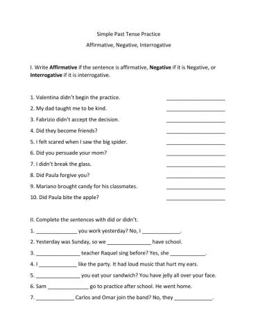 Simple Past Sentence