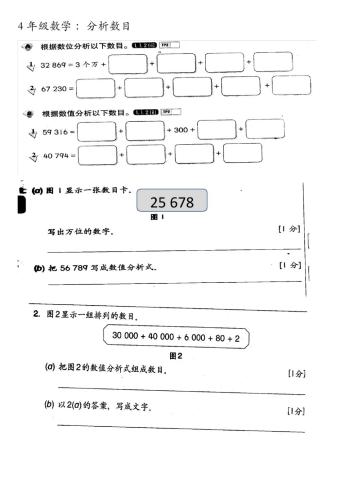 4年级数学：分析数目