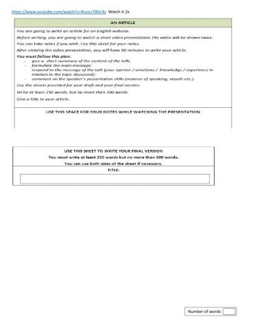 Video watching and Article writing