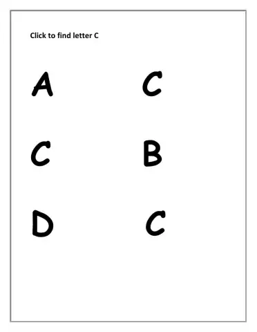 Click to find letter C
