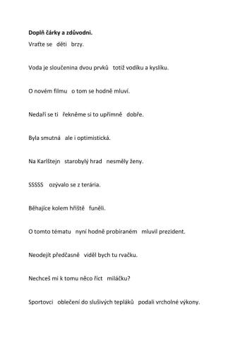 čárka ve větě jednoduché 2