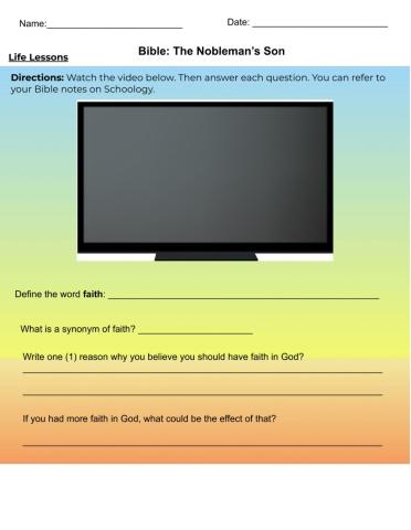 Life Lessons - The Nobleman's Son