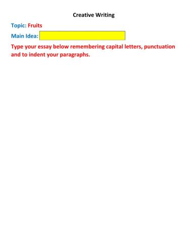 Creative Writing Expository-Fruits