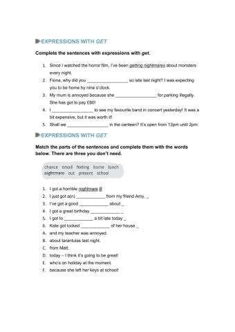 Expressions with get