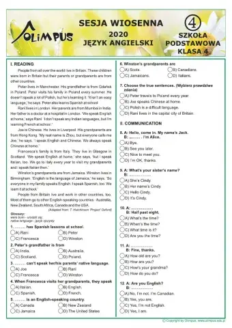 OLIMPUS class 4 spring 2020