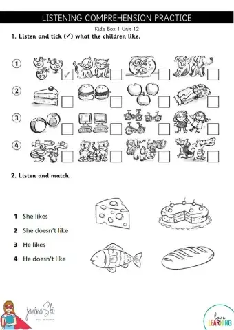 Listening Practice Kid's Box 1 Unit 12