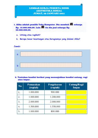 Aritmetika sosial Part 1