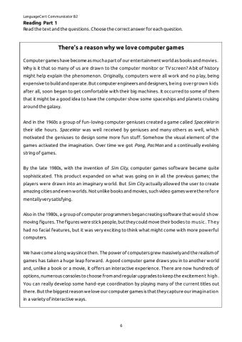 Languacert B2 -Pr. Test 1 -READING