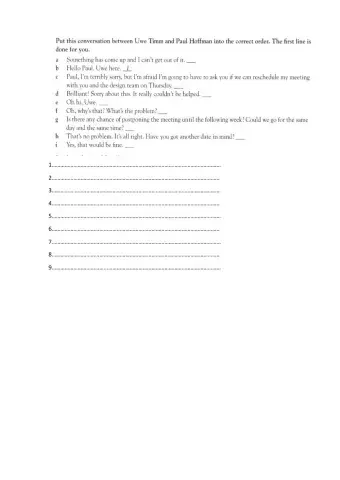 Meetings in English conversation