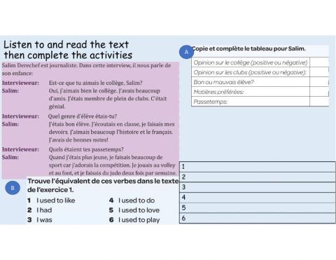 Year 9 French Imperfect tense