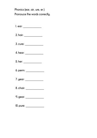 Phonics Year 2 Speaking