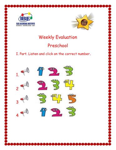 Weekly evaluation 2 PRE