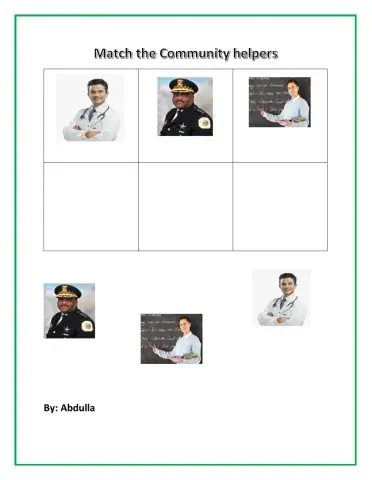 Match the community helpers
