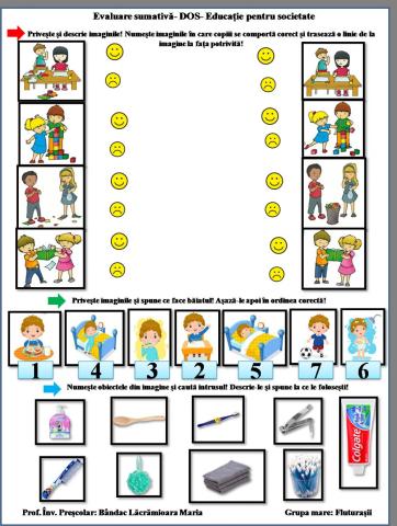 Evaluare sumativă- Tărâmul faptelor rele și faptelor bune