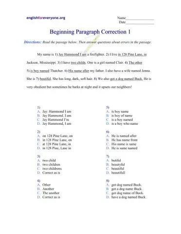 Paragraph Corrections -1