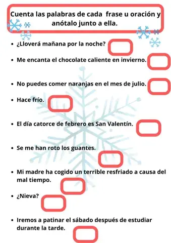 Número de palabras.