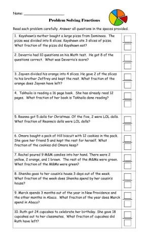 Problem Solving: Fractions