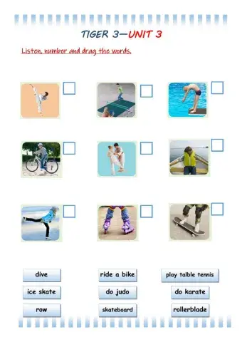 Tiger 3 - Unit 3 - Sports