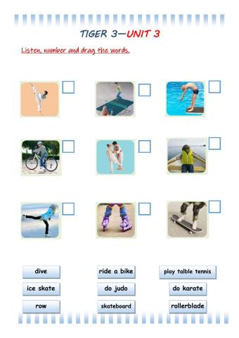 Tiger 3 - Unit 3 - Sports