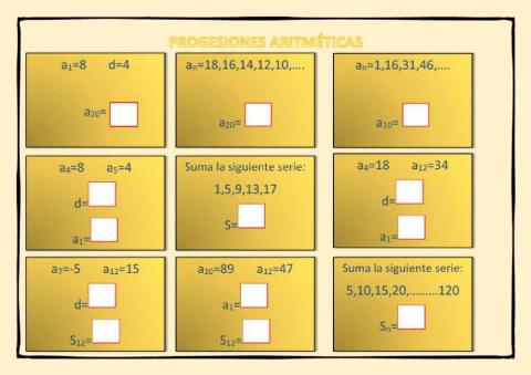 Progresiones aritméticas