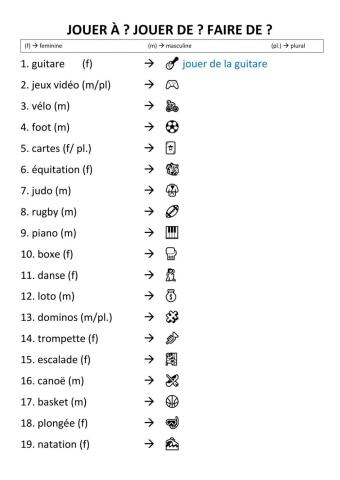 Jouer a jouer de faire de