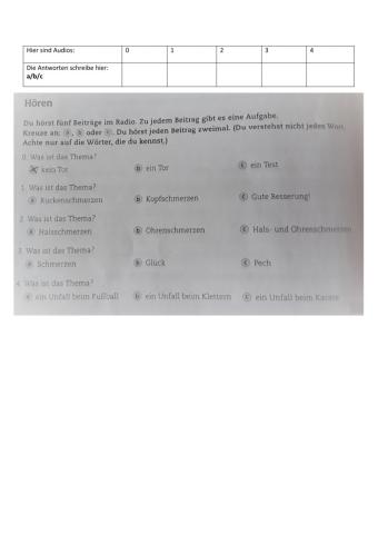 Hörverstehen Kapitel 11. Beste Freunde A12