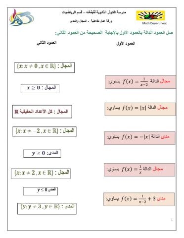 المجال والمدى