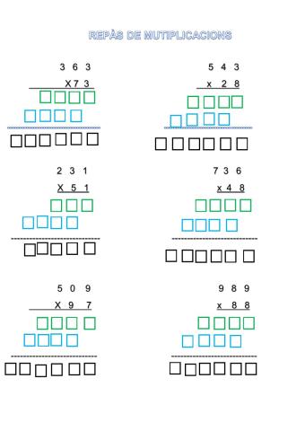 Repàs multiplicacions
