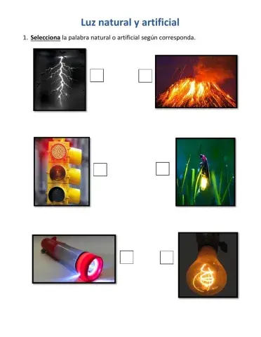 Luz natural y artificial