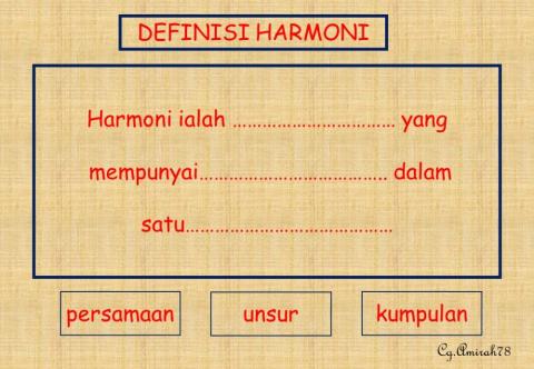 Pendidikan seni thn 5 unit 1 : harmoni