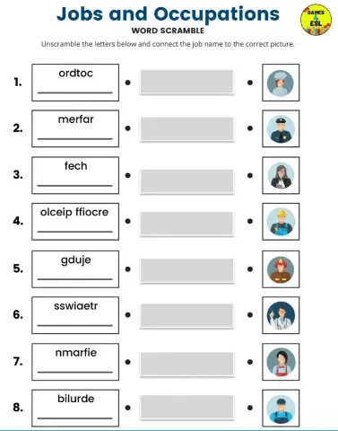 Job and occupations LINC 3
